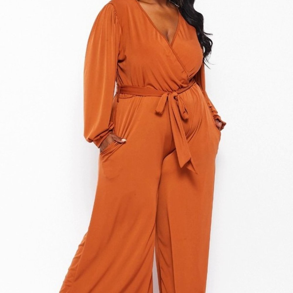 Gorgeous Jumpsuit  Plus size In Rust